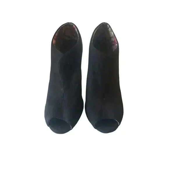 Christian‎ Siriano For Payless Red High Heels Pumps Black Suede Size 10 - Picture 8 of 13